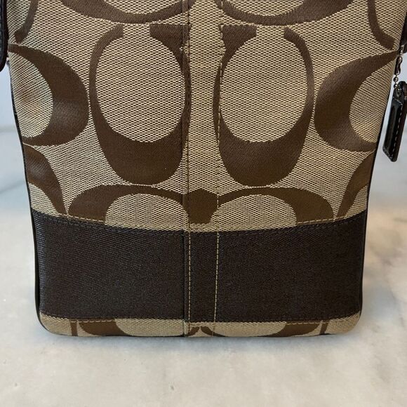 Coach Crossbody Purse Handbag Signature Stripe Jacquard Logo Swing Pack Bag - Picture 4 of 16